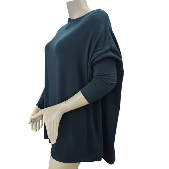 NWT Bryn Walker Tunic Top Womens XL Dimitri Green Oversized Lagenlook Dolman - Picture 3 of 13